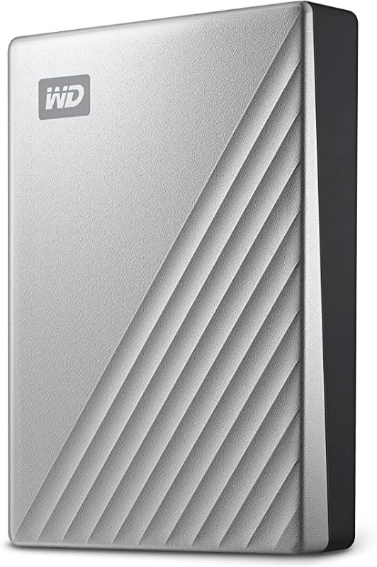 Photo 1 of WD 4TB My Passport Ultra Silver Portable External Hard Drive HDD, USB-C and USB 3.1 Compatible - WDBFTM0040BSL-WESN
