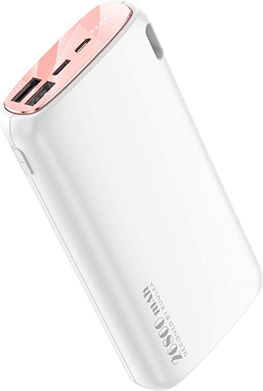 Photo 1 of Portable Charger 26800mAh, Kuulaa Power Bank for Samsung, High Capacity Battery Pack, Dual-Input and Dual-Output Charger Pack, Portable Charger USB C (Input Only) for iPhone, Galaxy, and More
