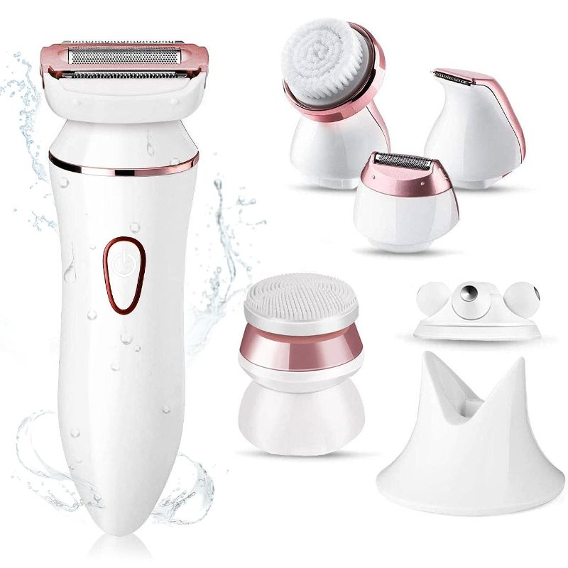 Photo 1 of CLEVER BRIGHT Electric Razors for Women IPX7 Waterproof 6 in 1 Electric Shaver for Women Painless Body Hair Removal Bikini Trimmer for Legs Underarms and Bikini AreaRechargeable Cordless Wet/Dry
