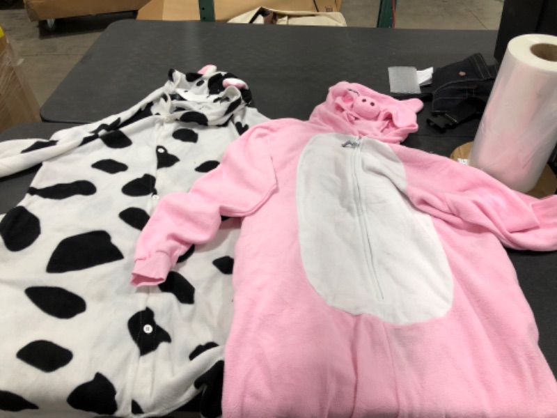 Photo 3 of Adult Onesie Animal Pajamas Halloween Cosplay Costumes Party Wear Pink AND COW PJ 
SIZE X SMALL AND LARGE 