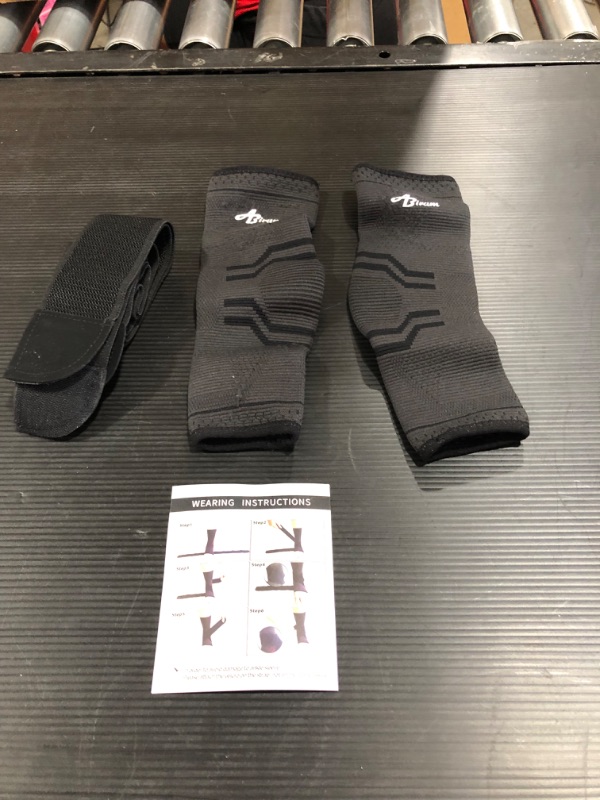 Photo 1 of Foot Sleeve (Pair) with Compression Wrap, Ankle Brace For Arch, Ankle Support, Football, Basketball, Volleyball, Running, For Sprained Foot, Tendonitis, Plantar Fasciitis