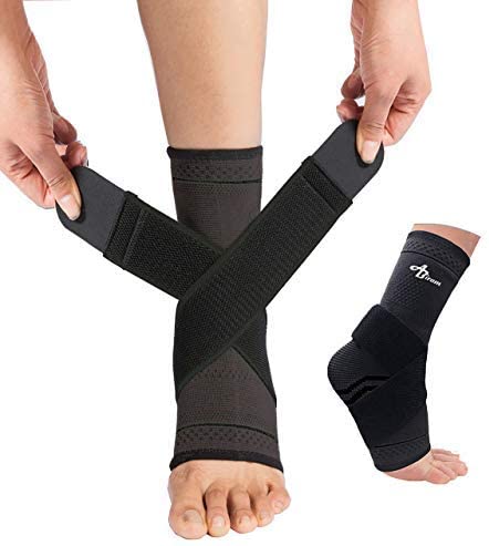 Photo 1 of Foot Sleeve (Pair) with Compression Wrap, Ankle Brace For Arch, Ankle Support, Football, Basketball, Volleyball, Running, For Sprained Foot, Tendonitis, Plantar Fasciitis