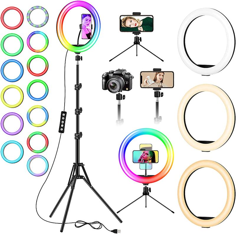 Photo 1 of RGB LED Ring Light with Stand