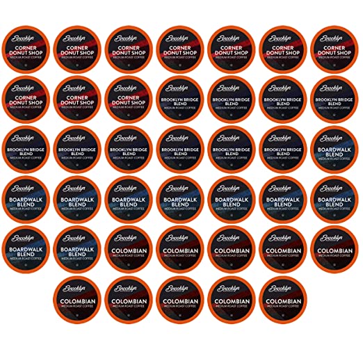 Photo 1 of Brooklyn Beans Coffee Pods Medium Roast Gourmet Variety Pack, Compatible with 2.0 Keurig K Cup Brewers, 40 Count
BEST BY 06-30-2022 