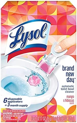 Photo 1 of BEST BY FEB- MARCH OF 2022  -Lysol Click Gel Automatic Toilet Bowl Cleaner, Gel Toilet Bowl Cleaner, For Cleaning and Refreshing – Mango & Hibiscus, 6 applicators
PACK OF 2 