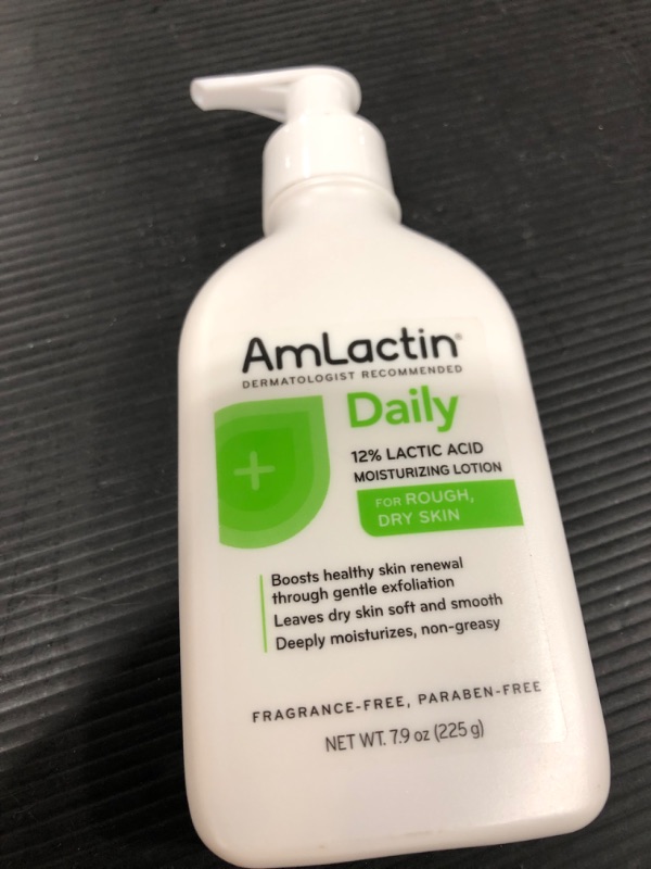 Photo 2 of AmLactin Daily Moisturizing Body Lotion, Moisturizing Lotion for Dry Skin to Help Soften and Smooth - 7.9 Oz Pump Bottle
EXP: 09/2023