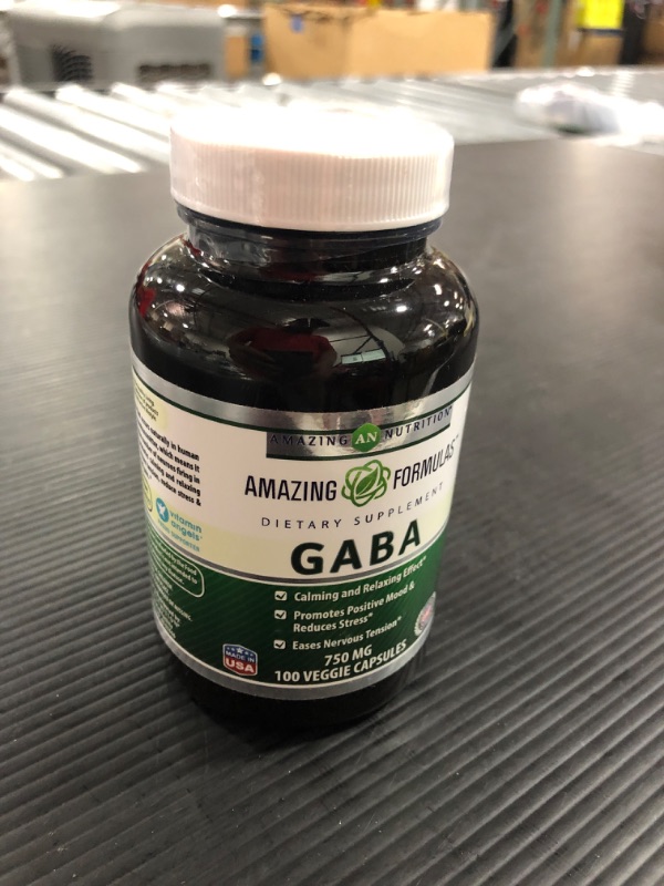 Photo 2 of Amazing Formulas Pharma GABA - 750 Mg, Veggie Capsules (Non GMO,Gluten Free) (100 Count)
EXP:01/2025