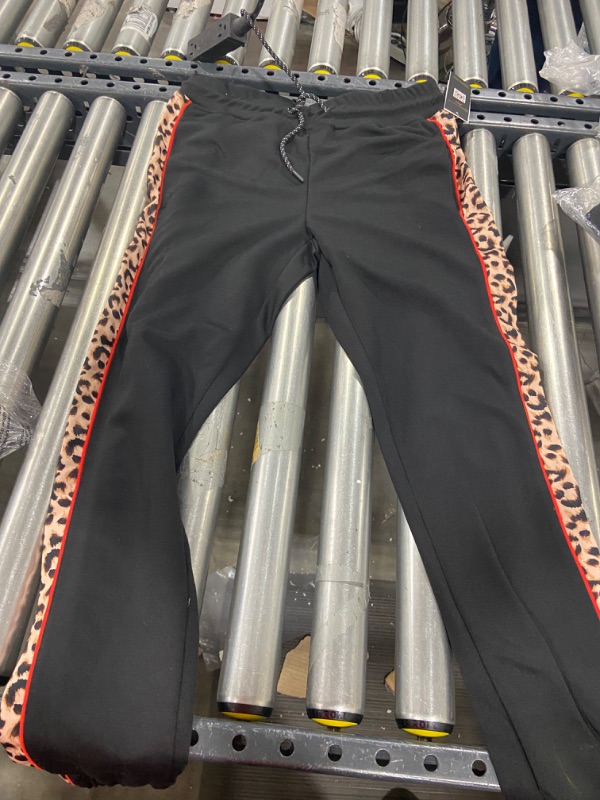 Photo 1 of Womens (S) SOUTHPOLE Black Cheetah Print Sweatpants