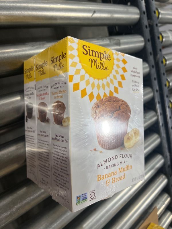 Photo 2 of Simple Mills, Baking Mix Variety Pack, Banana Muffin & Bread, Chocolate Muffin & Cake, Pumpkin Muffin & Bread Variety Pack, 3 Count Expiration varies from 01/2022