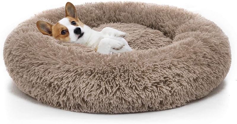 Photo 1 of  Orthopedic Dog Bed Comfortable Donut Cuddler Round Dog Bed Ultra Soft Washable Dog and Cat Cushion Bed 
