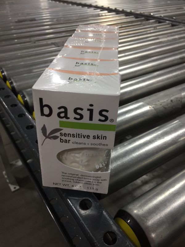 Photo 1 of Basis Sensitive Skin Bar Soap - Body Wash Bar Cleans and Soothes with Chamomile and Aloe Vera - 4 oz. Bar Soap (Pack of 6)
