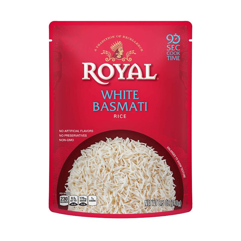 Photo 1 of Authentic Royal Ready To Heat Rice, White Basmati, 4 Count
EXPIRES 04/22/2022