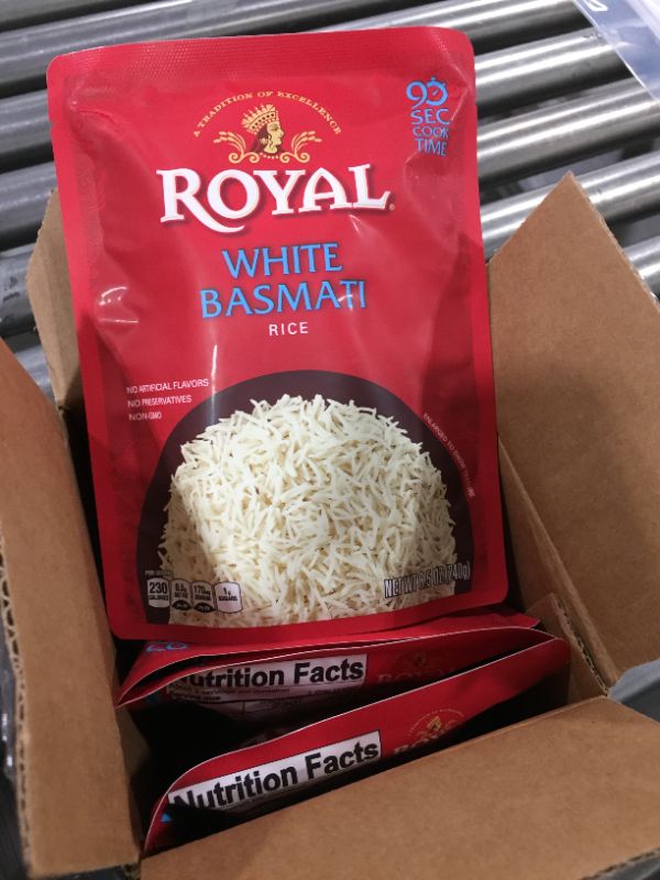 Photo 2 of Authentic Royal Ready To Heat Rice, White Basmati, 4 Count
EXPIRES 04/22/2022