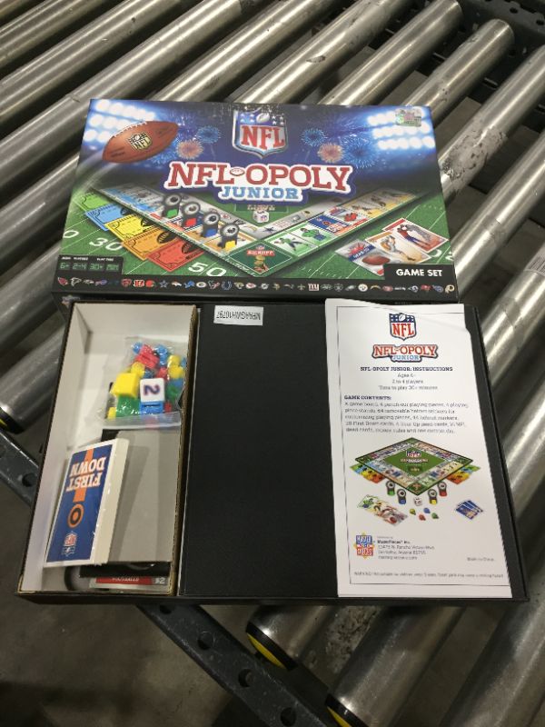 Photo 2 of MasterPieces NFL-Opoly Junior Board Game, Collector's Edition Set, for 2-4 Players, Ages 6+
