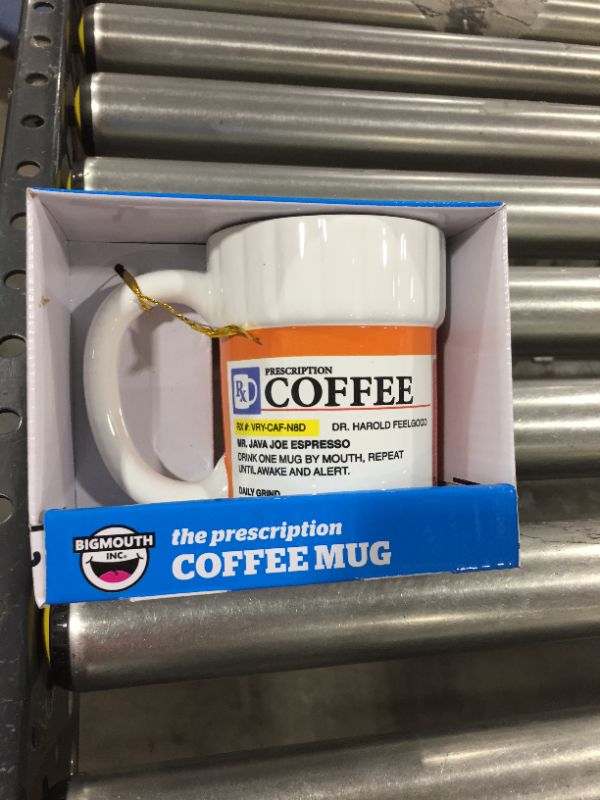 Photo 2 of BigMouth Inc. the Prescription Coffee Mug â€“ Hilarious 12 Oz Ceramic Coffee Cup in the Shape of a Pill Bottle â€“ Perfect for Home or Office