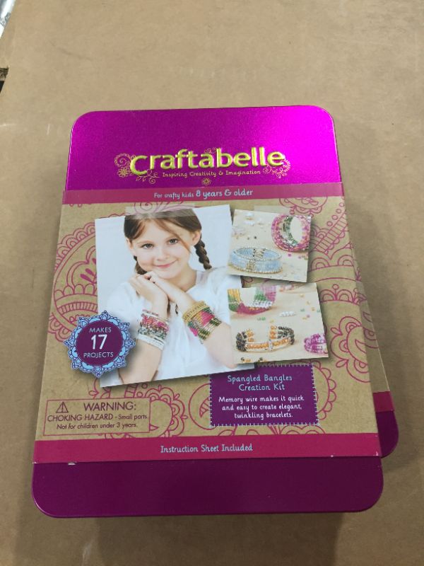 Photo 2 of Craftabelle – Spangled Bangles Creation Kit – Bracelet Making Kit – 366pc Jewelry Set with Memory Wire – DIY Jewelry Kits for Kids Aged 8 Years + 
2 PACK
