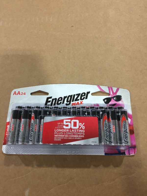 Photo 1 of Energizer Max AA Alkaline Battery, 24 PK, 1.5V DC
