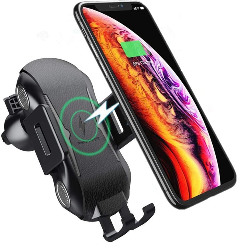 Photo 1 of Marrrch Wireless Car Charger,Full-Automatic 10W Qi Fast Charging for Samsung Galaxy S10e/Note 9/8/ S9/ S8, Air Vent Car Phone Mount Phone Holder Compatible with All Qi Phones (Black)
