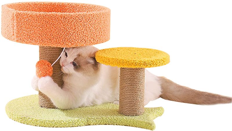 Photo 1 of Dorrikey Cat Tree Kitten Cat Tower Cat Condos for Indoor Cats with Cat Scratching Post for Indoor Cats Pet Toys Scratching Posts Cat Activity Trees Cat Center Kitten Cat Tree for Medium Small Kittens
