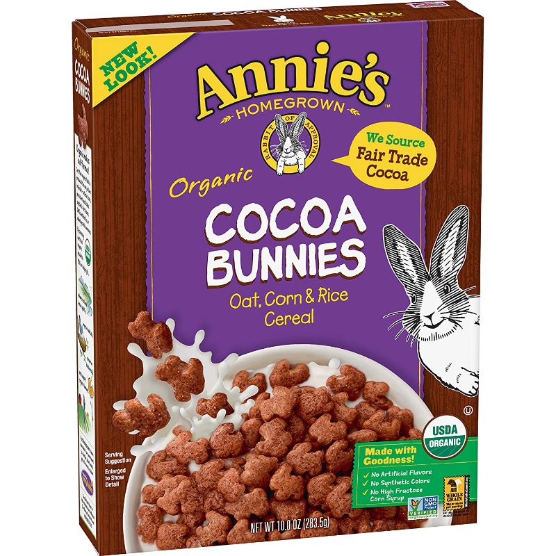 Photo 1 of Annie's Organic Cereal, Cocoa Bunnies, Oat, Corn, Rice Cereal, 10 oz Box (6 BOXES)
EXPIRES JAN 14 2022