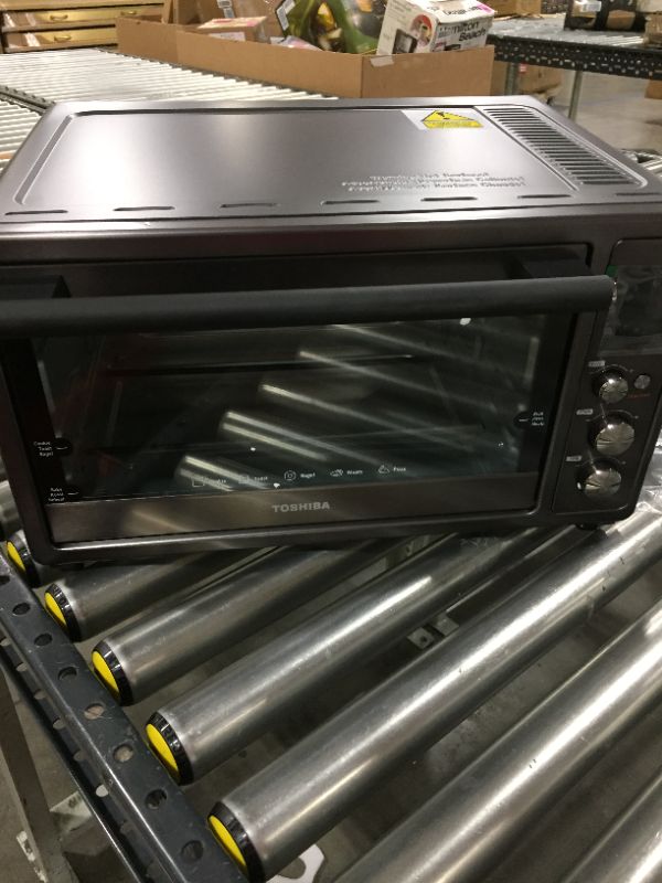 Photo 2 of Toshiba Digital Toaster Oven with Double Infrared Heating and Speedy Convection, Larger 6-slice/12-inch Capacity, 1700W, 10 Functions and 6 Accessories Fit All Your Needs
