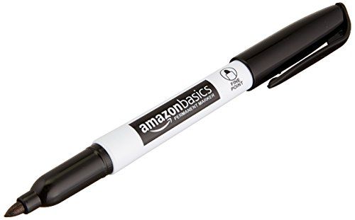 Photo 1 of AmazonBasics Permanent Markers - Black - Pack of 12
