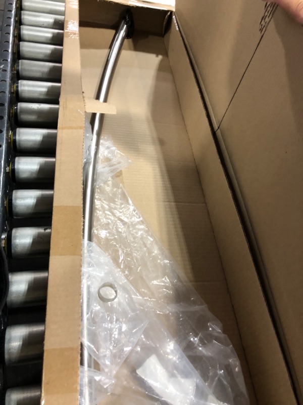 Photo 1 of Adjustable Length Curve Shower Rod SILVER