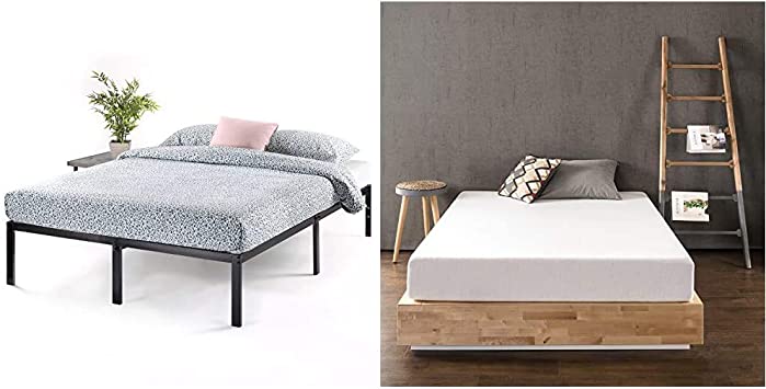 Photo 1 of Best Price Mattress 14 Inch Metal Platform Beds w/ Heavy Duty Steel Slat Mattress Foundation (No Box Spring Needed), & 10 Inch Memory Foam Mattress Twin
