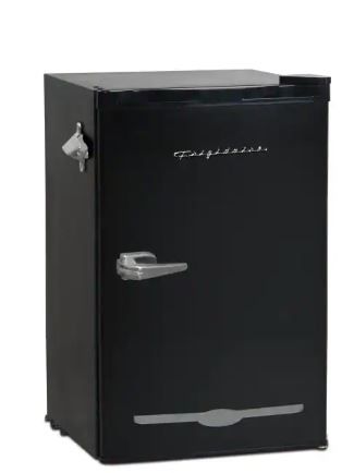 Photo 1 of 3.2 cu. ft. Retro Mini Fridge in Black
