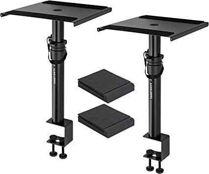 Photo 1 of Vondynote Set of 2 Studio Monitor Stands Desk Clamp Desktop Speaker Stands with Isolation Pads
