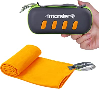 Photo 1 of 4Monster Microfiber Towel, Travel Towel, Camping Towel, Fast Drying, Soft Light Weight, Suitable for Gym, Beach, Swimming, Backpacking and More 26" x 55"