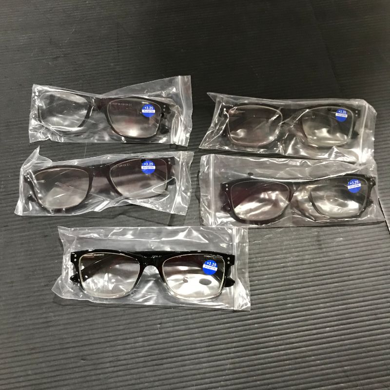 Photo 2 of Fetrrc Reading Glasses Blue Light Blocking Computer Readers for Women/Men, Anti Glare/Fatigue Clear Square Eyeglasses 5 Pairs +3.25