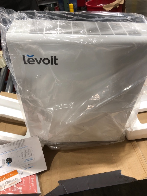 Photo 2 of LEVOIT Air Purifier with Natural Charcoal, Medical-Grade True HEPA Filter 99.9% Removal to 0.1 Microns, 24h Clinical Protect, Smoke and Odor Eliminator, 325g Activated Carbon, Auto Mode, White
