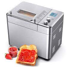 Photo 1 of CalmDo Bread Maker, 2.2LB 15- In 1Stainless Steel Bread Machine Automatic Toaster Maker with Fruit and Nut Dispenser, Homemade Sandwich, Cake, Bake and Dessert
