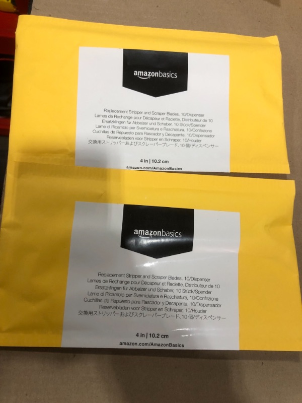 Photo 1 of Amazon Basics 4" Replacement Stripper and Scraper Blades, 10/dispenser ( 2 PACK ) 
