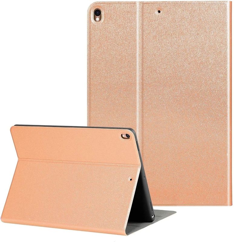 Photo 1 of YQMYXG iPad Air 3rd Gen 10.5" Case 2019, iPad Pro 10.5" Case 2017,Adjustable Multiple Angles Smart Cover with Auto Wake up/Sleep Feature Ultra Slim Lightweight Stand Case Cover(Rose Gold 02)
