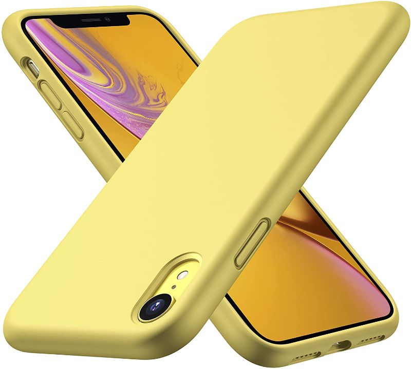 Photo 1 of ImpactStrong iPhone XR Case, Silicone Heavy Duty Liquid Gel Shockproof Case with Soft Microfiber Cushion Compatible with iPhone XR (6.1 inch) - Yellow
