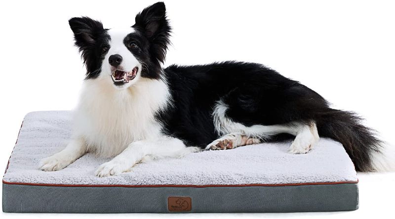 Photo 1 of Bedsure Large Orthopedic Foam Dog Bed for Small, Medium, Large and Extra Large Dogs/Cats Up to 50/75/100lbs - Orthopedic Egg-Crate Foam with Removable Washable Cover - Water-Resistant Pet Mat
