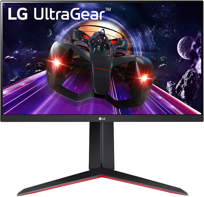 Photo 1 of LG 24GN650-B Ultragear Gaming Monitor 24” FHD (1920 x 1080) IPS Display, 144Hz Refresh Rate, 1ms (GtG), AMD FreeSync Premium, Tilt/Height/Pivot Adjustable Stand - Black
