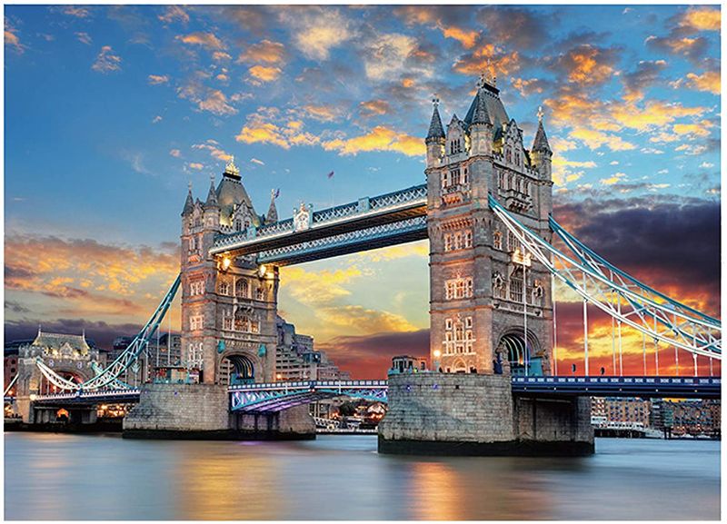 Photo 1 of HomeLiner 1000Pcs Puzzles for Adults Teens Jigsaw Puzzles Fun Large Puzzle Game, Challenge Puzzle Gift, London Tower Bridge
