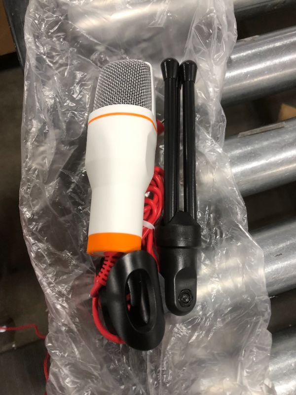 Photo 1 of Bluelly Microphone for PC, 3.5mm Plug&Play Computer Microphone with Desktop Tripod, Broadcast Recording Condenser Microphone with Audio Adapter for Computer Laptop Phone Skype YouTube Game
