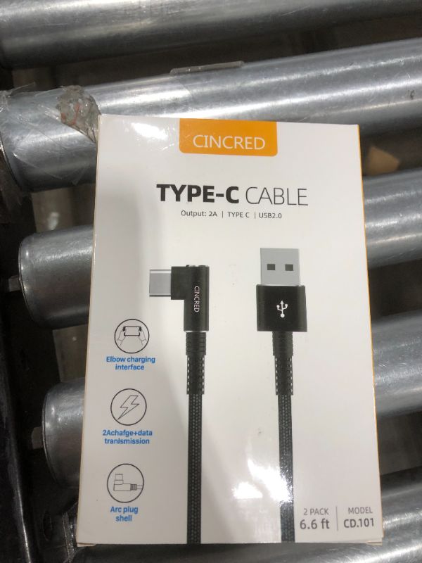 Photo 2 of [Updated 2022 Version] CINCRED USB Type C Cable 3A Fast Charging, (2 Pack 6.6ft) USB to USB-C Charge Braided Cord Compatible with Samsung Galaxy S10 S10E S9 S8 S20 Plus,Note 10 9 8, Type C Charger
