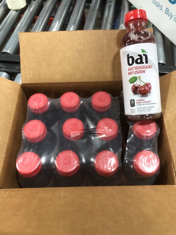Photo 2 of Bai Flavored Water, Zambia Bing Cherry, Antioxidant Infused Drinks, 18 Fluid Ounce Bottles, Pack 12
EXPIRES JUN 2022