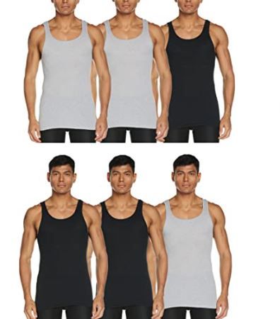 Photo 1 of Hanes Men's 6-Pack Tagless Cotton Tank Undershirt SIZE M 
