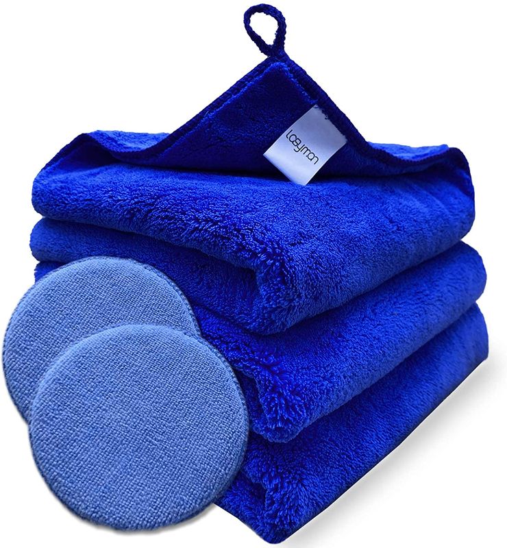Photo 1 of 3PCS Cleaning Rags for House-Micro Fiber Car Towels for Detailing, Thick Dust Cloths for Furniture, Reusable Microfiber Rags for Car, Microfiber Cleaning Cloths for Stainless Steal -16'' x 16''
