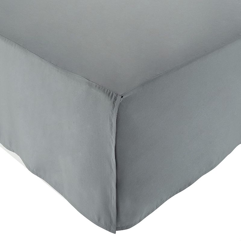 Photo 1 of Amazon Basics Pleated Bed Skirt - King, Dark Grey
78X80 