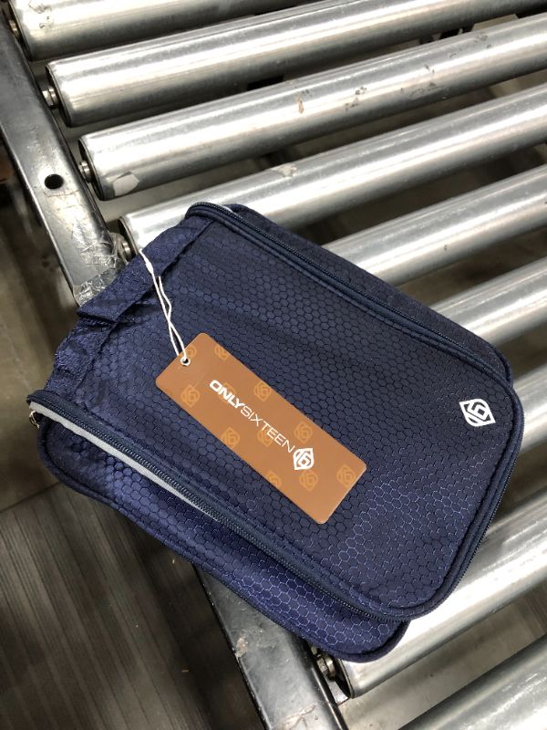 Photo 1 of 16 Hanging Toiletry Travel Bag for Men and Women Heavy Duty Waterproof Sturdy Hook Shower Bag ONLY SIXTEEN (Navy Blue)
