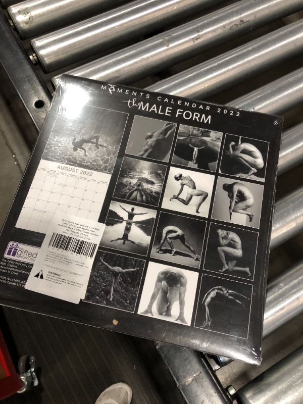 Photo 2 of 2022 Square Wall Calendar - The Male Form, 12 x 12 Inch Monthly View, 16-Month, Black & White Theme, Includes 180 Reminder Stickers
