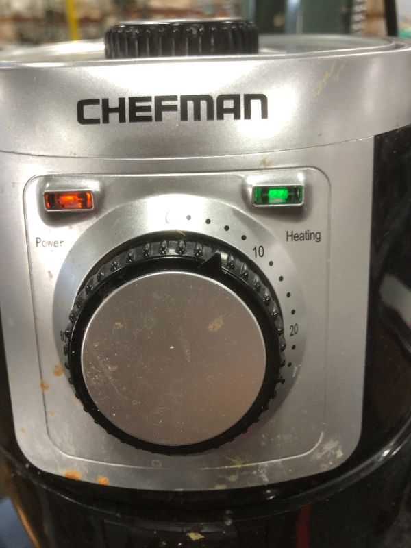 Photo 4 of CHEFMAN Small, Compact Air Fryer Healthy Cooking, 2 Qt, Nonstick, User Friendly and Adjustable Temperature Control w/ 60 Minute Timer & Auto Shutoff, Dishwasher Safe Basket, BPA - Free, Black
