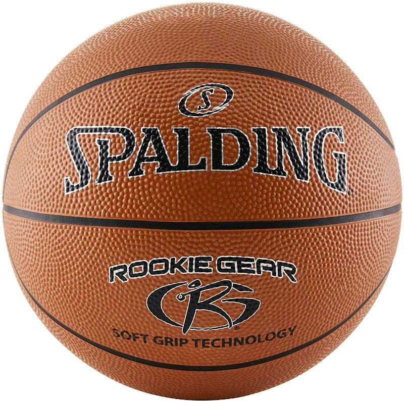 Photo 1 of Spalding Rookie Gear Indoor/Outdoor Basketball with Soft Grip Technology, 27.5-Inch
